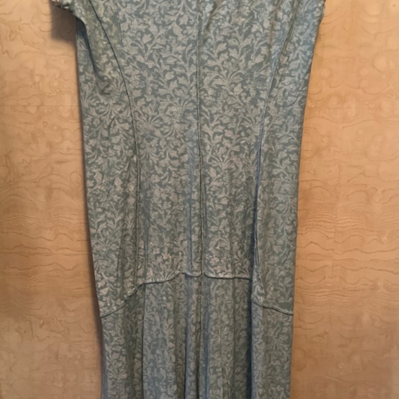 Peruvian  Connection L blue & white maxi floral cotton dress - Picture 15 of 16